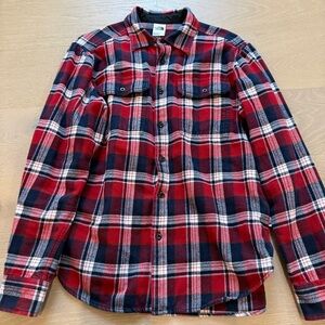 The North Face Red and Blue Checkered Flannel